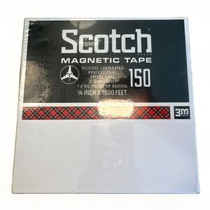 Scotch 150 magnetic tape 1/4 inch X 1800 feet new Sealed Silicone Lubricated